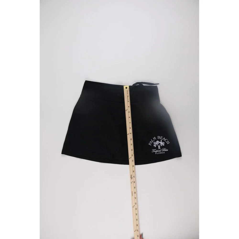 Ocean Drive Womens Skort Palm Beach Florida Black Graphic Size L Excellent